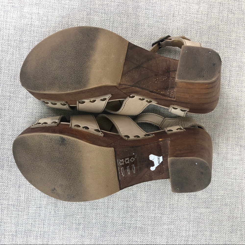 BED STU Melissa Sandal Chunky Wooden Platform Heel - Picture 6 of 7